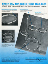 Kit de bateria fone de ouvido 1987 anúncio impresso de aros Purecussion, usado comprar usado  Enviando para Brazil