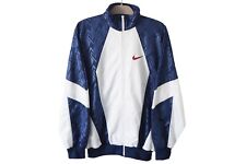 Używany, Vintage NIKE Kurtka dresowa Pełny zamek błyskawiczny Rozmiar L Oversize niebieska / biała odzież sportowa z lat 90. na sprzedaż  PL