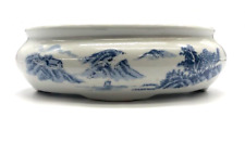 Vaso de bonsai japonês pintura paisagem vidro branco 6,3 polegadas (16cm) comprar usado  Enviando para Brazil