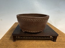 Usado, Vaso de árvore bonsai raro antigo sem vidros tamanho Shohin Tokoname Koyo 4 1/2 por 2 1/4” comprar usado  Enviando para Brazil