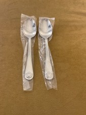 (2) Colher de sopa oval Wallace - Pedra da lua? Aço inoxidável 18/10 —CÍRCULO NA PONTA DA ALÇA — comprar usado  Enviando para Brazil