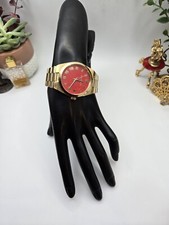 MICHAEL KORS RELÓGIO DE PULSO ANALÓGICO QUARTZO SS VERMELHO GLD MK-5936 2-1A386 MUITO BOM TRABALHO comprar usado  Enviando para Brazil