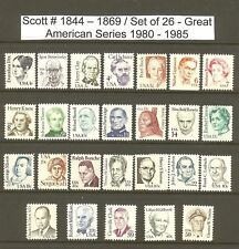 26 selos de charneira dos EUA Scott # 1844–69 dos grandes americanos comprar usado  Enviando para Brazil