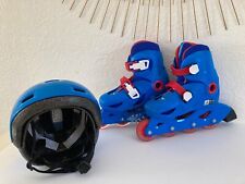 🦄  Roller Enfant Décathlon Patin à Roulette Bleu Oxelo Poiture 28-30 + Casque comprar usado  Enviando para Brazil