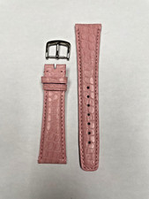 Pulseira de relógio de couro genuíno de crocodilo rosa bebê 21 mm - FEITA NOS EUA comprar usado  Enviando para Brazil
