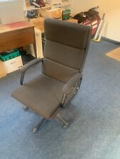 Vintage Office Chair Executive Brown Swivel 5 Wheel Lumbar Seat Adjustable 105cm comprar usado  Enviando para Brazil