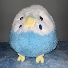 Pelúcia de bicho de pelúcia azul e branco para periquitos gordinho limpo em excelente estado usado comprar usado  Enviando para Brazil