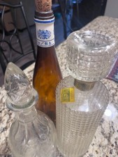 Lote de 3 garrafas vintage vazias de uísque e vinho de 12 polegadas de altura  comprar usado  Enviando para Brazil