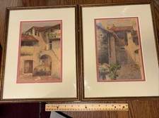 Vintage framed watercolor for sale  Vernon Rockville