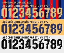 Conjunto de nome e número para futebol Barcelona La Liga 2022/2023 casa/fora comprar usado  Enviando para Brazil