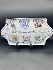 Bandeja de porcelana vintage prato de queijo Revol Les Fromages de France 17x 9" comprar usado  Enviando para Brazil