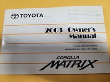 MANUAL DO PROPRIETÁRIO 2003 TOYOTA COROLLA MATRIX comprar usado  Enviando para Brazil