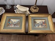 Pair framed oil for sale  Brooklyn