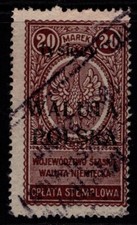 Polônia (Walita) 1920s Ovpt 20m Usado Perf 14x13.5 - S35005 comprar usado  Enviando para Brazil