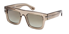Óculos de sol TOM FORD TF 0711 Fausto 45Q marrom claro brilhante/verde espelho 53 novo comprar usado  Enviando para Brazil