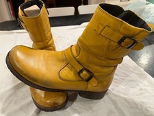 Botas de tornozelo vintage JAFA Chartreuse couro amarelo - Tamanho 42 UE comprar usado  Enviando para Brazil