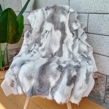 Tapete de pele de coelho real cobertor macio confortável peludo material para decoração de casa comprar usado  Enviando para Brazil