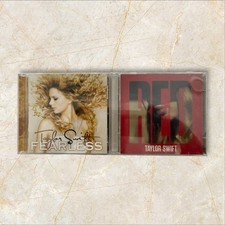 Taylor Swift CD LOT Fearless + RED 2 CD Deluxe Edition + Mini Poster Excellent comprar usado  Enviando para Brazil