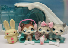 CONJUNTO COMPLETO DE TRENÓ IGLU LITTLEST PET SHOP #68 69 70 CACHORROS POLARES CACHORROS HUSKY + comprar usado  Enviando para Brazil