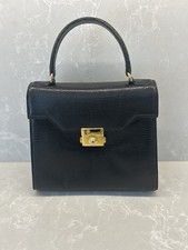 Linda bolsa de pele de lagarto/cobra preta Siso Itália comprar usado  Enviando para Brazil