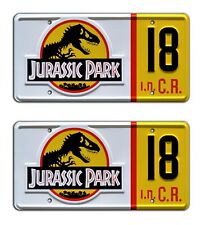 Jurassic Park | Jeep Wrangler | #18 | Combo de placa de licença réplica carimbada comprar usado  Enviando para Brazil