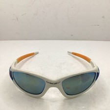 Óculos de sol Oakley jaqueta reta (feito nos EUA) armação branca lente azul (F5) S#573 comprar usado  Enviando para Brazil