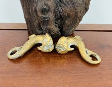 Par de ALÇAS DE TORNEIRA de latão maciço DOLPHIN peixe de luxo vintage comprar usado  Enviando para Brazil