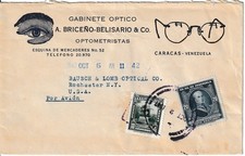 Firmenbrief Caracas Venezuela 1947 30 Centavos Gabinete Optico Auge Brille comprar usado Firmenbrief Caracas Venezuela 1947 30 Centavos Gabinete Optico Auge Brille comprar usado  Enviando para Brazil