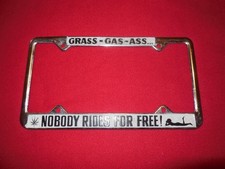 Quadro de placa vintage Grass Gas or Ass Nobody Rides For Free 1970's Van 4x comprar usado  Enviando para Brazil