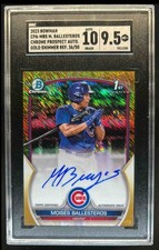 2023 Bowman Moises Ballesteros Chrome refrator automático dourado cintilante #36/50 SGC 9.5 comprar usado  Enviando para Brazil