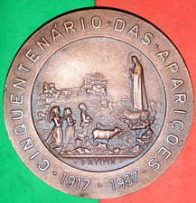 Usado, MEDALHA/COBRE/NOSSA SENHORA E FILHOS ABENÇOADOS/PAPA PAULO VI VISITA FÁTIMA comprar usado  Enviando para Brazil