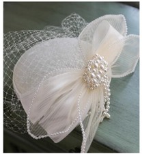 Birdcage veil beaded for sale  BOLTON