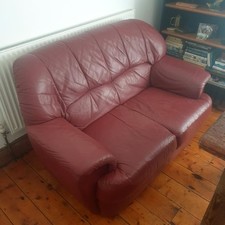 Leather seater sofa for sale  PORTH
