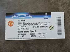 BILHETE RARO PERFEITO NÃO USADO MANCHESTER MANUNITED - ROMA 2007 RONALDO PRIMEIRO GOL CL comprar usado  Enviando para Brazil