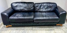 Black leather seater for sale  CHORLEY