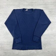Camisa térmica vintage anos 80 manga longa tamanho grande azul marinho malha waffle feita nos EUA comprar usado Camisa térmica vintage anos 80 manga longa tamanho grande azul marinho malha waffle feita nos EUA comprar usado  Enviando para Brazil