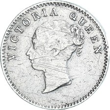 Używany, [#1153413] Moneta, INDIE BRYTYJSKIE, Victoria, 2 Annas, 1841, Bombay, EF(40-45), na sprzedaż  Wysyłka do Poland
