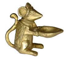 Lâmpada a óleo em forma de rato Diya feita à mão bronze decoração para casa peça de exibição peso de papel presente comprar usado  Enviando para Brazil