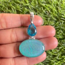 Tolle Triole Opal Edelstein 925 Sterling Silber Handgemacht Anhänger T-5, usado comprar usado  Enviando para Brazil
