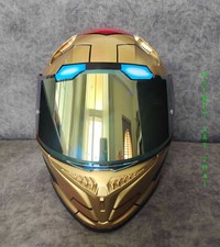 Capacete de motocicleta aerografado personalizado Iron Man comprar usado  Enviando para Brazil