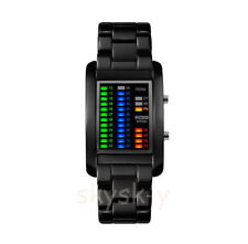 Relógio esportivo à prova d'água luxo aço inoxidável data digital pulseira LED colorida, usado comprar usado  Enviando para Brazil