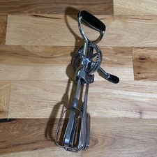 Vintage Ekco Aço Inoxidável Misturador Rotativo Mão Batedor de Ovos Ferramenta EUA 11,5" EUA comprar usado  Enviando para Brazil