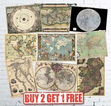 Cartazes antigos históricos antigos de alta qualidade mapas do mundo raros da Europa A1/A2/A3 comprar usado  Enviando para Brazil