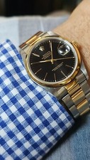 Vintage Rolex Datejust 16203 Relógio Automático Masculino Mostrador Preto 1990, usado comprar usado  Enviando para Brazil