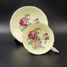 Buquê de chá e pires vintage PARAGON duplo garantia grande tulipa rosa #46072, usado comprar usado  Enviando para Brazil
