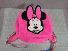 Mochila pequena Disney Store Minnie Mouse rosa fofa exterior arco-íris grampos comprar usado  Enviando para Brazil
