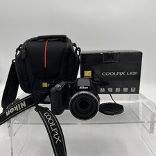 Câmera Digital Nikon Coolpix L820 Preta Zoom 30x 16 Megapixels Caixa e Bolsa comprar usado  Enviando para Brazil
