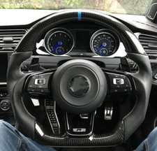 Volante esportivo personalizado de fibra de carbono para VW Golf MK7 GTI R line Scirocco comprar usado  Enviando para Brazil