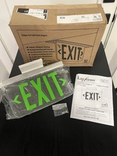 lit led exit green sign edge for sale  Ferndale