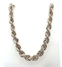 Usado, Colar de corrente de corda de prata esterlina 925 italiano pesado 24 pol. x 11 mm 83,4 g comprar usado  Enviando para Brazil